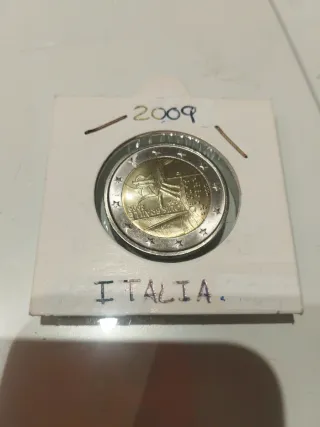 Moneda 2 Euro Conmemorativa Italia 2009