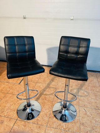 2 Taburetes Altos Negros