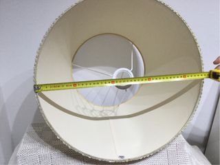 Pantalla de lámpara grande beige