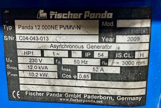 Grupo electrógeno diesel Fischer Panda 12kva