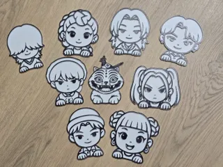 Pack Figuras Kpop demont Hunter para colorear