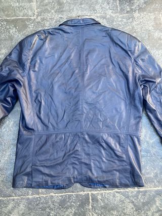 Giacca Pelle Ruffo Paoletti Vintage Blu XL