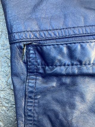 Giacca Pelle Ruffo Paoletti Vintage Blu XL