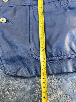 Giacca Pelle Ruffo Paoletti Vintage Blu XL