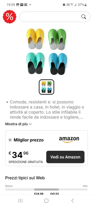 Set ciabatte ospiti in feltro