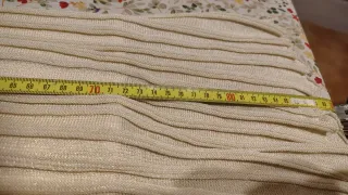 Falda plisada blanca brillante talla M