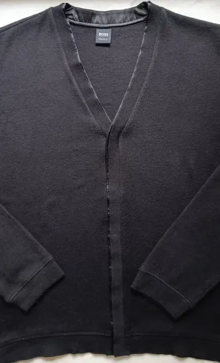 Cardigan Hugo Boss Lana, Cashmere e Seta Nero L