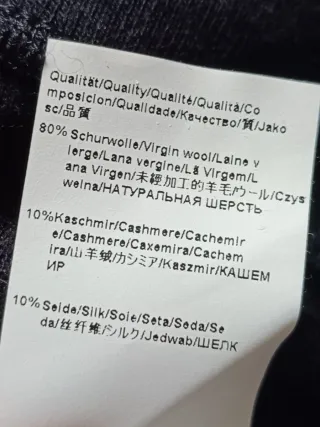 Cardigan Hugo Boss Lana, Cashmere e Seta Nero L