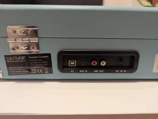 Tocadiscos Denver Celeste y Negro