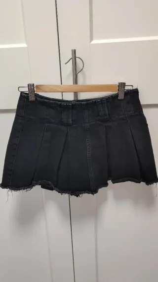 Falda vaquera Bershka XS negra