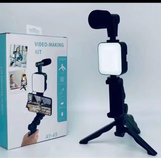 Kit Video Movil Luz Microfono Tripode
