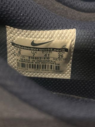 Zapatillas Nike Piel Azul y Blanca Elegantes