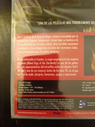 DVD La Orgia Sangrienta de las Mujeres Demonio