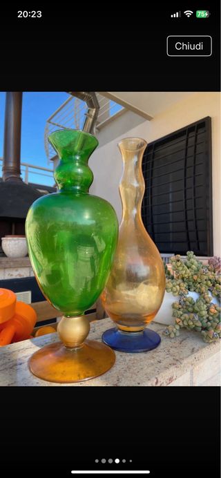 Vasi in vetro colorati