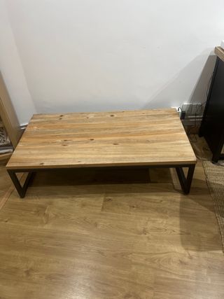 Mesa de centro madera y metal