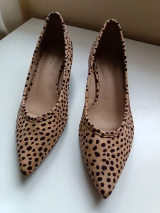 Bailarinas tacón estampado leopardo