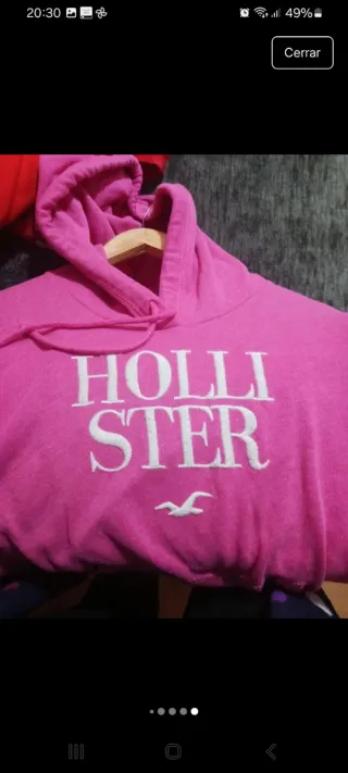 Sudadera Hollister Rosa Talla M