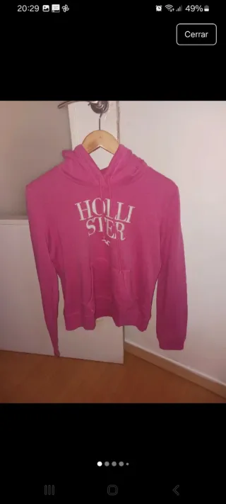 Sudadera Hollister Rosa Talla M
