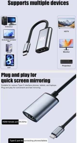 Adaptador HDMI Inalámbrico 4K