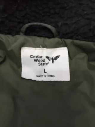 Abrigo hombre verde oscuro con capucha talla L