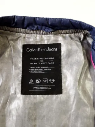 Chaqueta Cortavientos Calvin Klein Azul Mujer