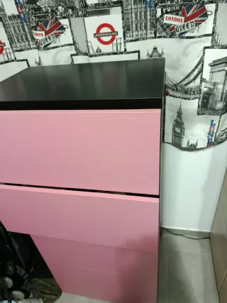 Cómoda 4 Cajones Rosa alta