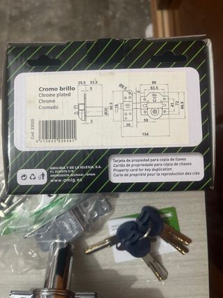 Cerrojo Alta Seguridad Amig 50mm