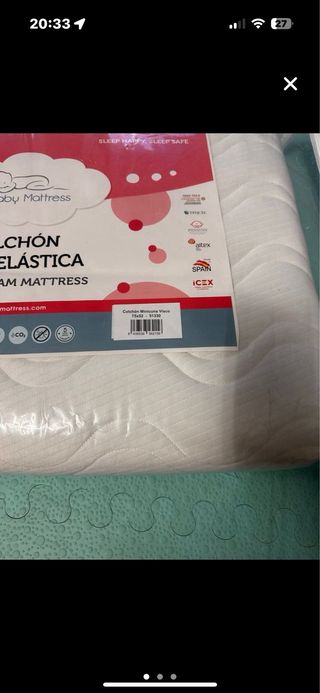 Colchón Minicuna My Baby Mattress Viscoelástico