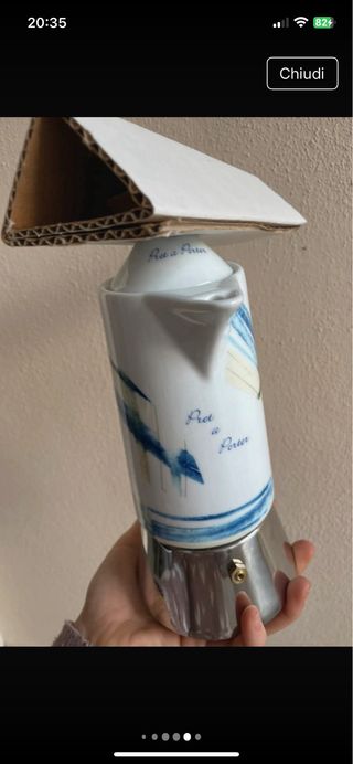 Caffettiera in ceramica decorata