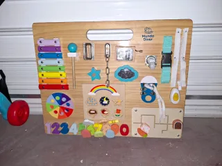 Tabla sensorial madera infantil