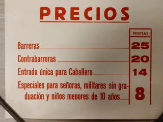 Antiguo cartel Plaza Toros Valencia