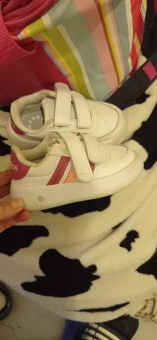 Talla 23 Zapatillas Adidas Niña Velcro Blancas Ro