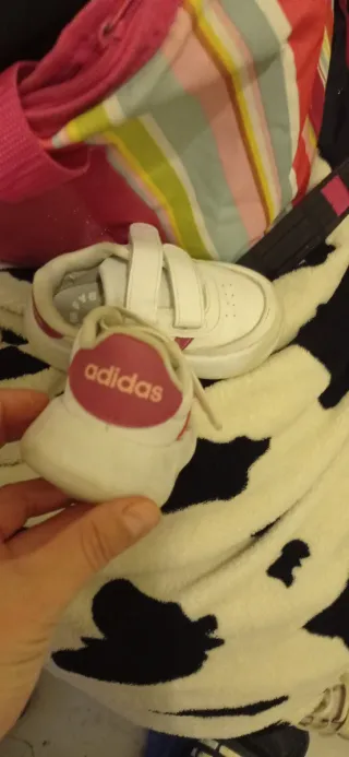 Talla 23 Zapatillas Adidas Niña Velcro Blancas Ro