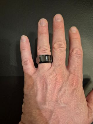 Anello Swarovski fascia cristallo nero