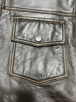 Cazadora Piel Caballero Mango Talla M