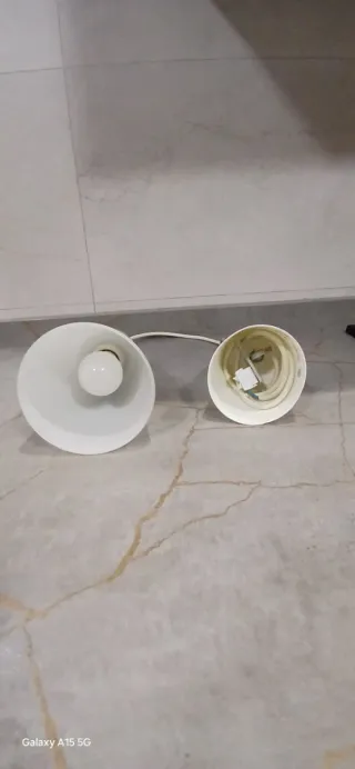 Lámpara colgante cristal y metal