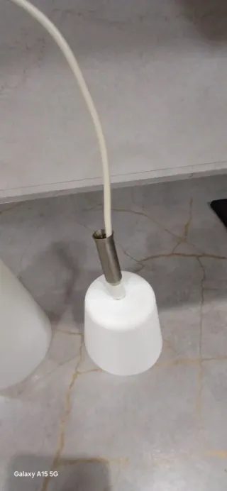 Lámpara colgante cristal y metal