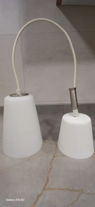 Lámpara colgante cristal y metal