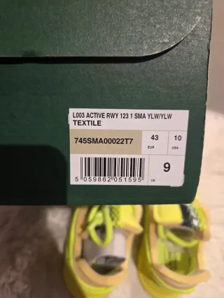 Zapatillas Lacoste Amarillas