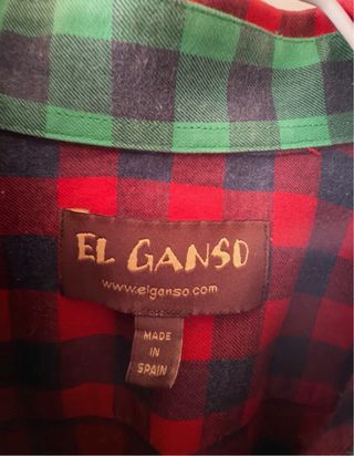 Camisa El Ganso cuadros rojo y azul