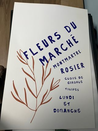 Póster Fleurs du Marché 60x90