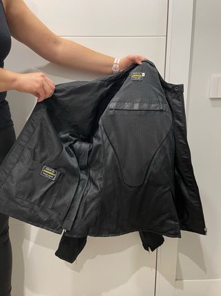 Chaqueta Moto Mujer Garibaldi Negra