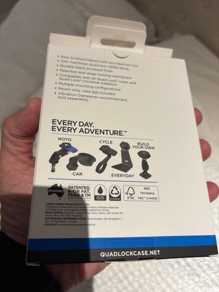 Quad Lock Handlebar Mount Pro + Tornillos metal