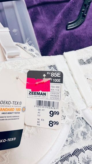 Sujetador Blanco Encaje Talla 85E