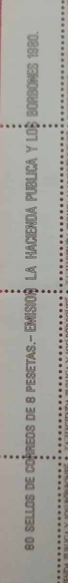 80 Sellos Correos España 1980, Hacienda y los Borb