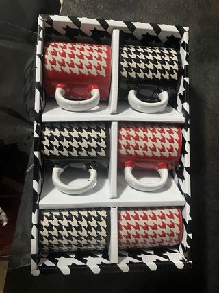 Set 6 Tazzine Caffè Fantasia Pied-de-poule