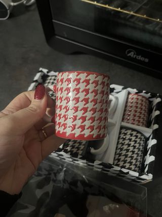 Set 6 Tazzine Caffè Fantasia Pied-de-poule