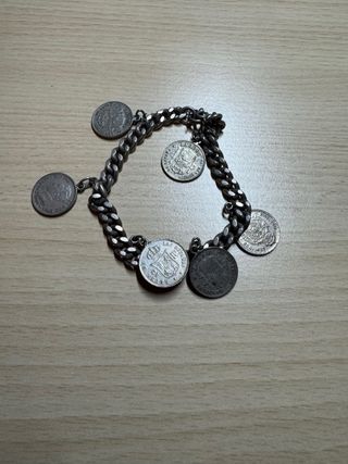 Pulsera Plata Monedas 50 Céntimos