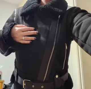 Cazadora Biker Negra Nueva