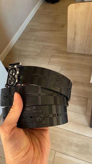 Cintura in pelle nera